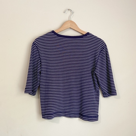 Kim Rogers Fitted Blue and White Tee - Picture 5 of 5